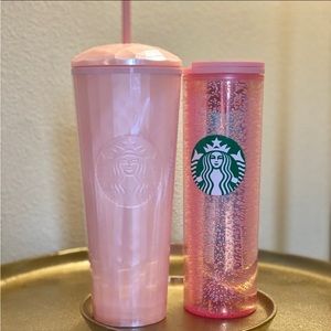2 New Pink Starbucks tumblers